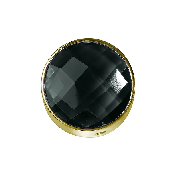 Onyx (teintée) facetté, argent doré, 12mm | Marco Schreier