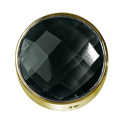 249009100037 Onyx (teintée) serti à facettes, argent doré, 20mm  | Marco Schreier