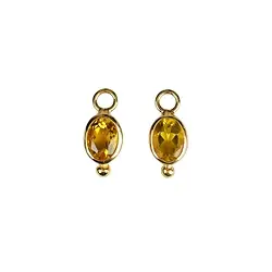 249009220011 Wechselkomponente Ohrschmuck, Citrin, Oval (7 x 5mm), facettiert, vergoldet | Marco Schreier