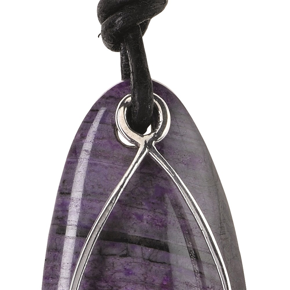 Einhänger für frontgebohrte Steine "Lotusblüte", 30 x 16mm, rhodiniert | Marco Schreier