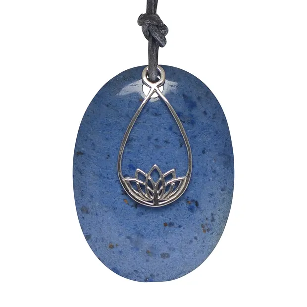 Pendant for front-drilled stones "Lotus flower", 30 x 16mm, rhodiniert | Marco Schreier