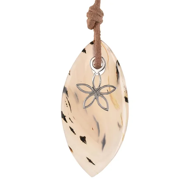 Pendentif pour pierres frontales "Fleur", 17 x 13mm, rhodié | Marco Schreier