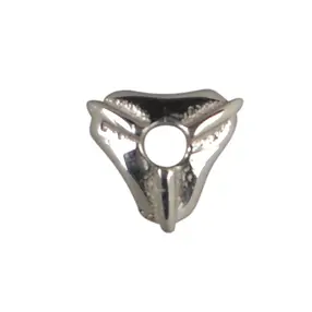 Ciondolo per pietre forate anteriori "scudo", 8 x 8 mm, rodiato | Marco Schreier