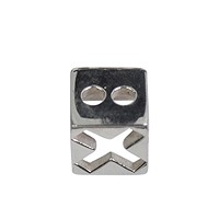 Einhänger für quergebohrte Steine "X", 10mm & 8mm, rhodiniert | Marco Schreier