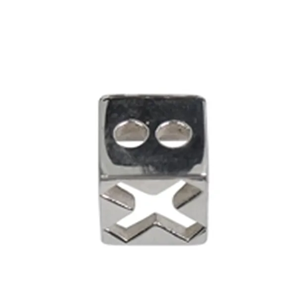 Ciondolo per pietre forate a croce "X", 10 mm e 8 mm, rodiato | Marco Schreier