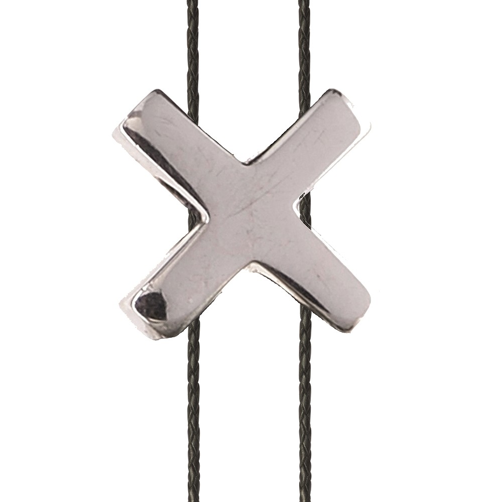 Einhänger für quergebohrte Steine "X", 10mm & 8mm, rhodiniert | Marco Schreier