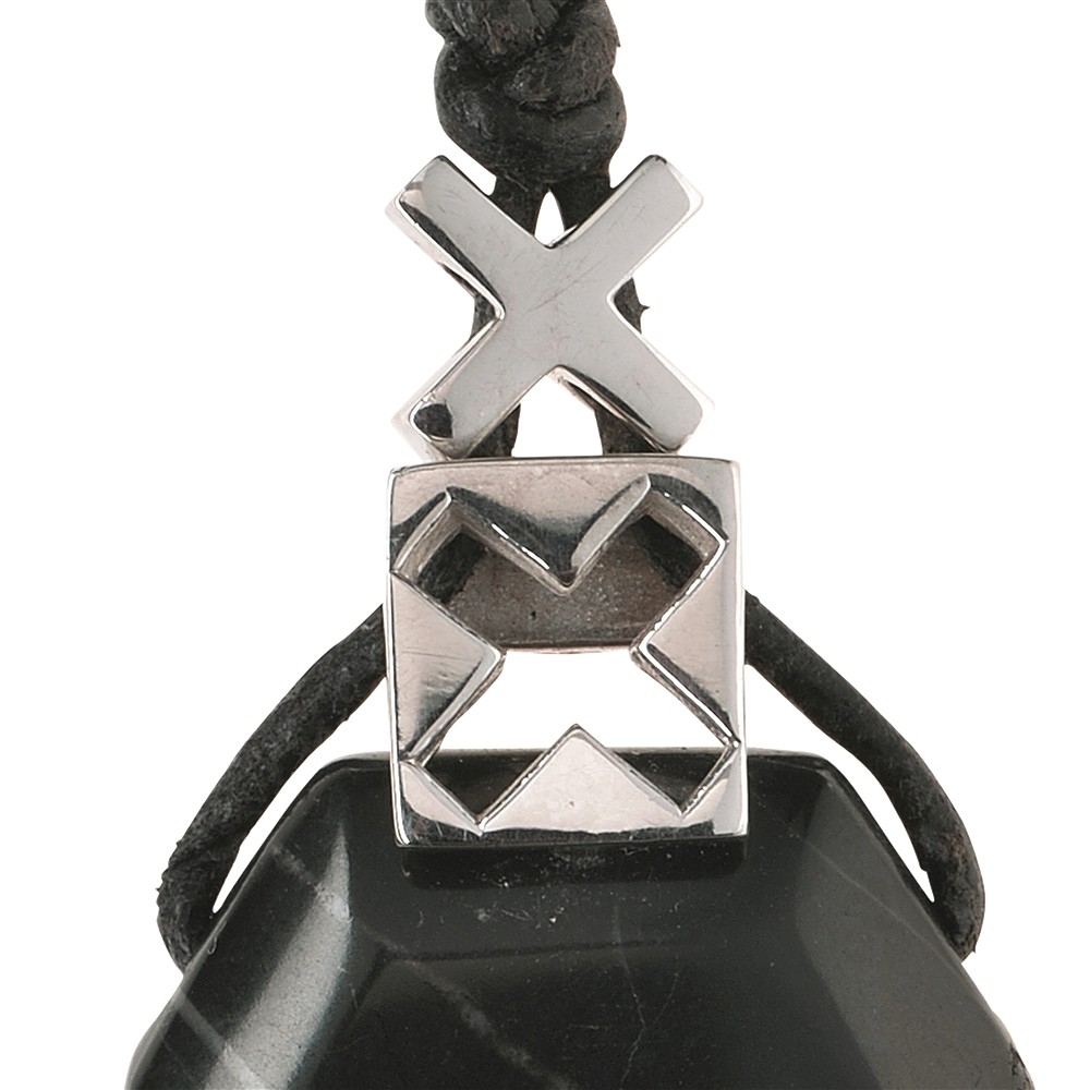 Einhänger für quergebohrte Steine "X", 10mm & 8mm, rhodiniert | Marco Schreier