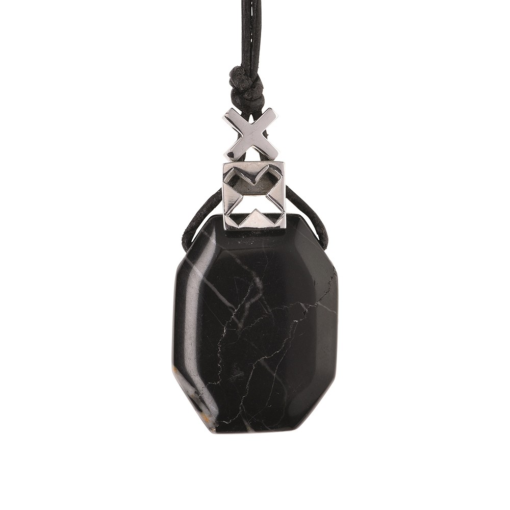 Einhänger für quergebohrte Steine "X", 10mm & 8mm, rhodiniert | Marco Schreier