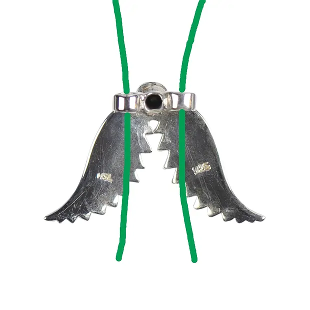 Pendentif pour pierres percées transversalement "Ailes", 17 x 26mm, rhodié | Marco Schreier