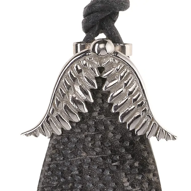 Pendant for cross-drilled stones "Wings", 17 x 26mm, rhodiniert | Marco Schreier