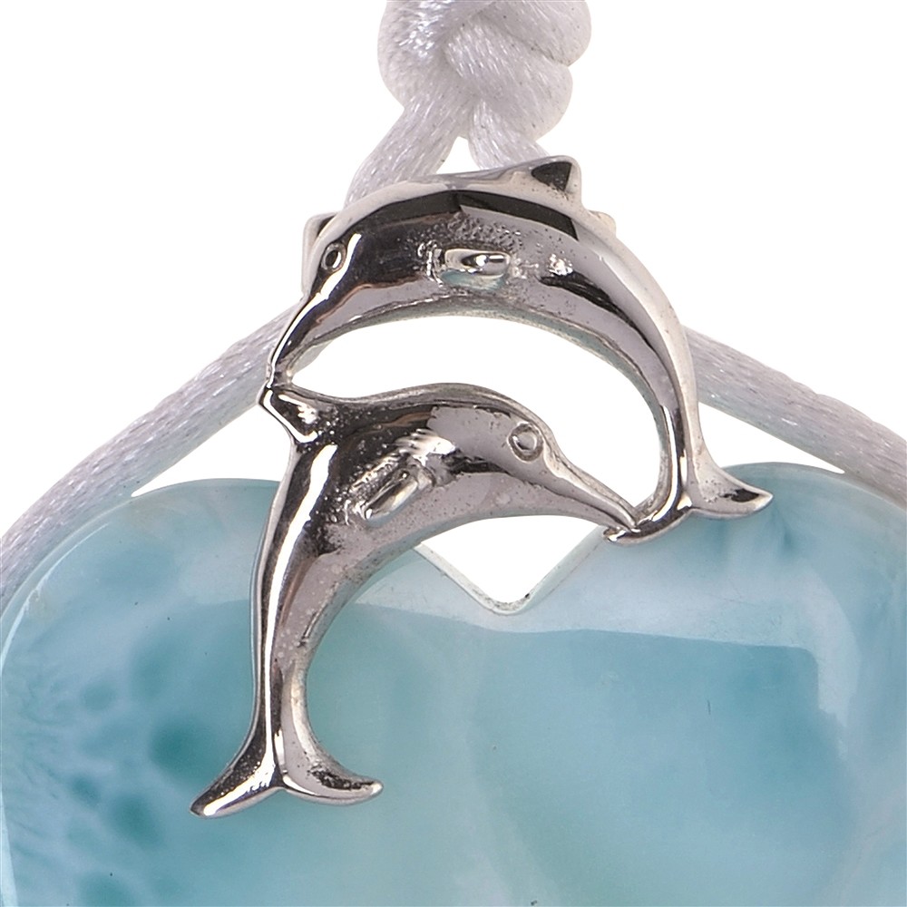 Pendentif pour pierres percées transversalement "Dauphin", 20 x 16mm, rhodié | Marco Schreier