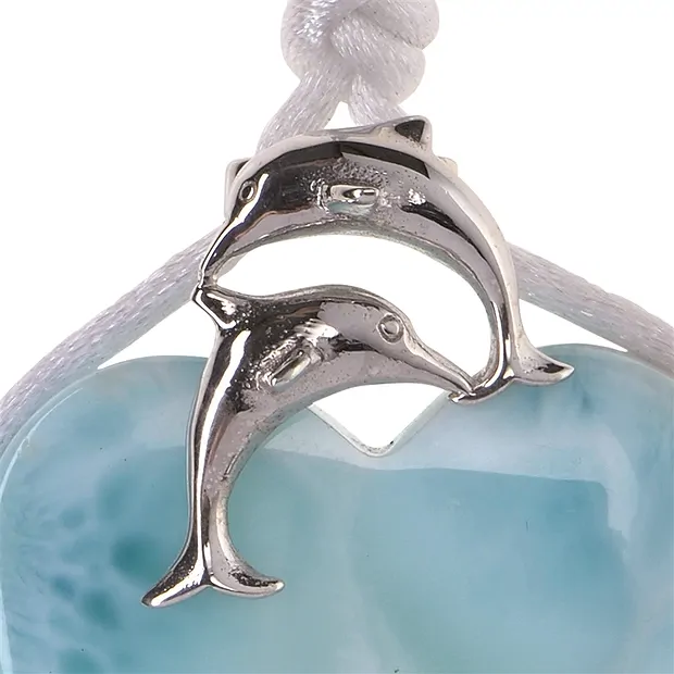 Pendant for cross-drilled stones "Dolphin", 20 x 16mm, rhodiniert | Marco Schreier