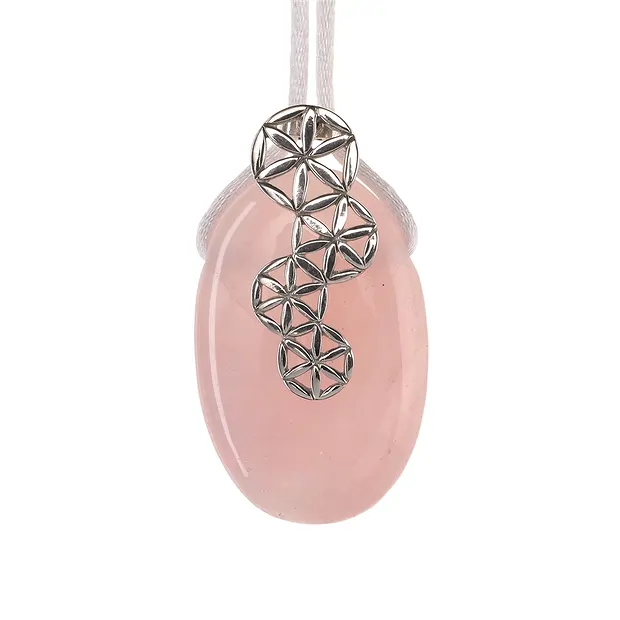 Einhänger für quergebohrte Steine "Blumenranke", 32 x 13 mm, rhodiniert | Marco Schreier