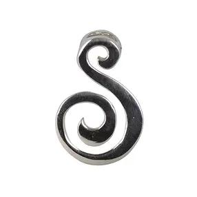 Ciondolo per pietre forate a croce "Spirale", 21 x 14 mm, rodiato | Marco Schreier