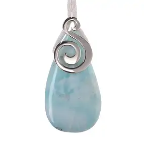 Ciondolo per pietre forate a croce "Spirale", 21 x 14 mm, rodiato | Marco Schreier