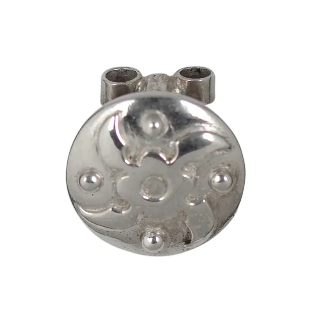 Hanger for cross-drilled stones "Phoenix shield", 15mm, rhodium-plated | Marco Schreier