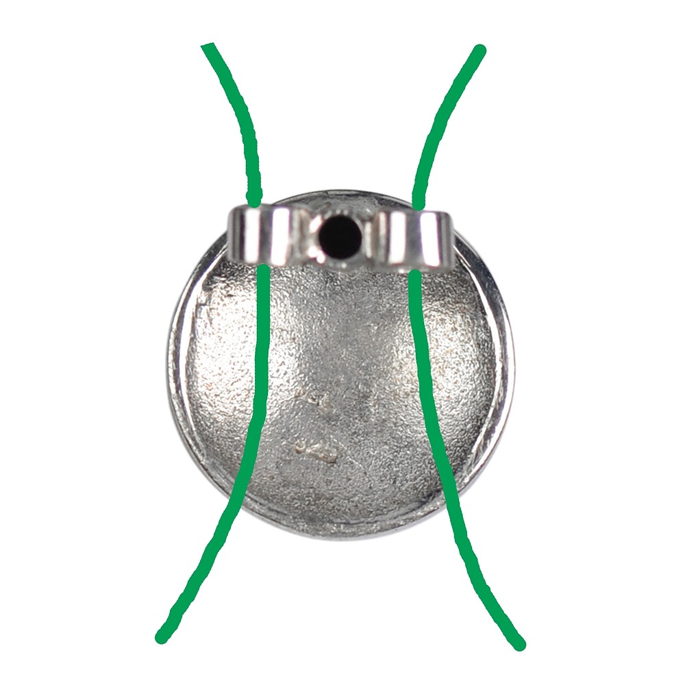 Einhänger für quergebohrte Steine "Phönix-Schild", 15mm, rhodoniert | Marco Schreier