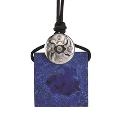 249018170022 Hanger for cross-drilled stones "Phoenix shield", 15mm, rhodium-plated | Marco Schreier