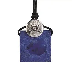 249018170022 Hanger for cross-drilled stones "Phoenix shield", 15mm, rhodium-plated | Marco Schreier