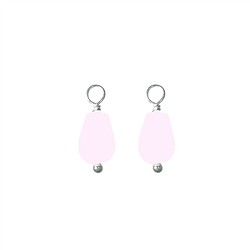 249023220003 Composants de changement Boucles d'oreilles, Quartz rose, goutte, platiné | Marco Schreier