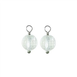 249023220006 Interchangeable component earrings, Rock Crystal, 8mm, platinum plated | Marco Schreier