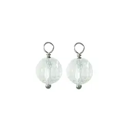 249023220006 Gioielli per orecchie a componenti intercambiabili, Cristallo di rocca, 8 mm, placcato platino | Marco Schreier