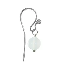 Composant interchangeable, Agate (blanche) Boule, platinée | Marco Schreier