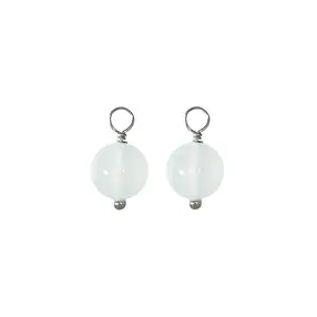 Composant interchangeable, Agate (blanche) Boule, platinée | Marco Schreier