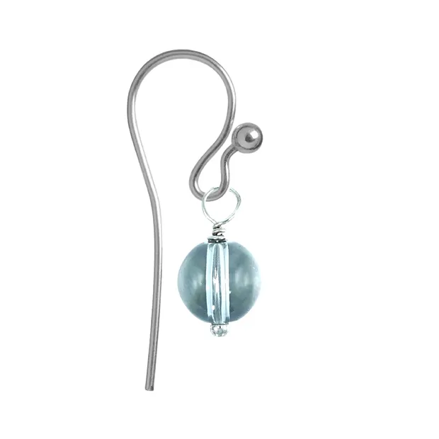 Composant changeant de boucles d'oreilles, quartz aurique argenté, boule (8mm), platiné | Marco Schreier