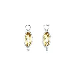 249023220019 Wechselkomponente Ohrschmuck, Citrin, facettiert, platiniert | Marco Schreier