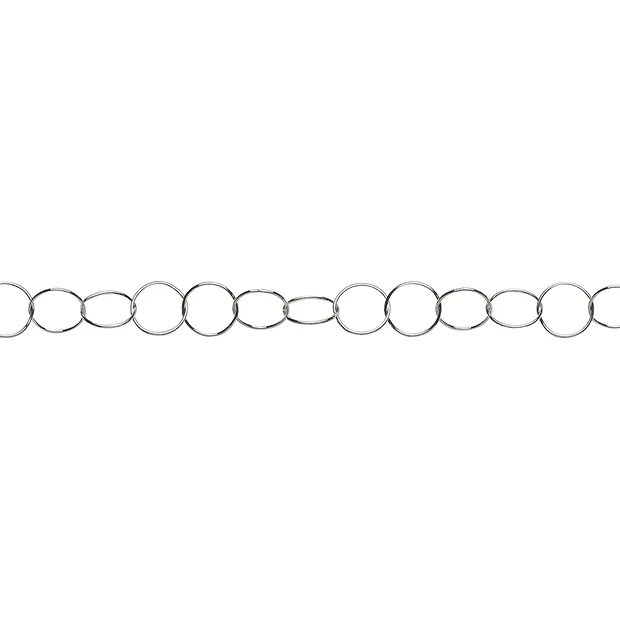 Meter chain, links round fine, silver, 10mm (from 1m running) | Marco Schreier