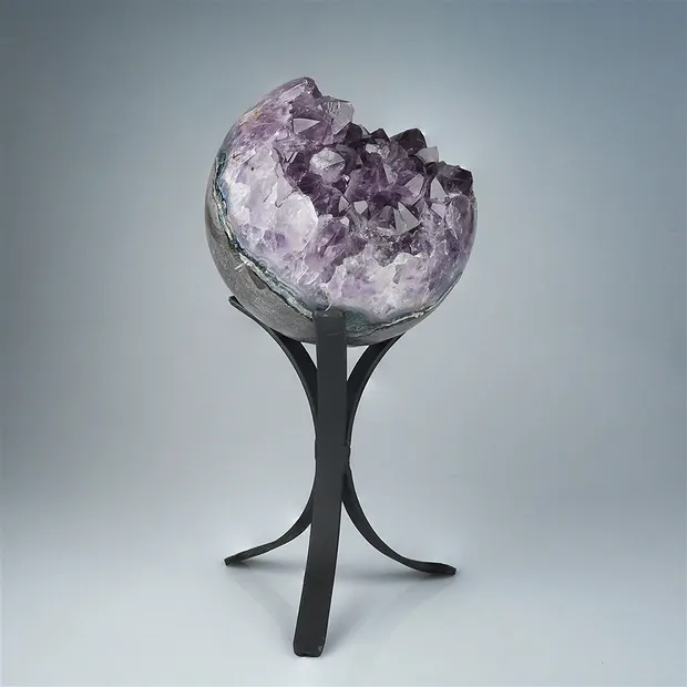 Amethyst Ball on Stand, 21 cm, One-of-a-Kind 030 | Marco Schreier