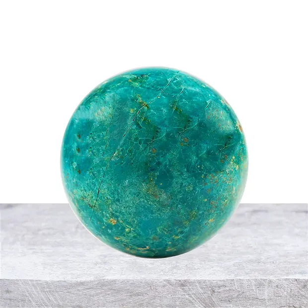 Chrysocolla sphere (stab.), 07.5cm, unique 001 | gems, healing stones & jewelry
