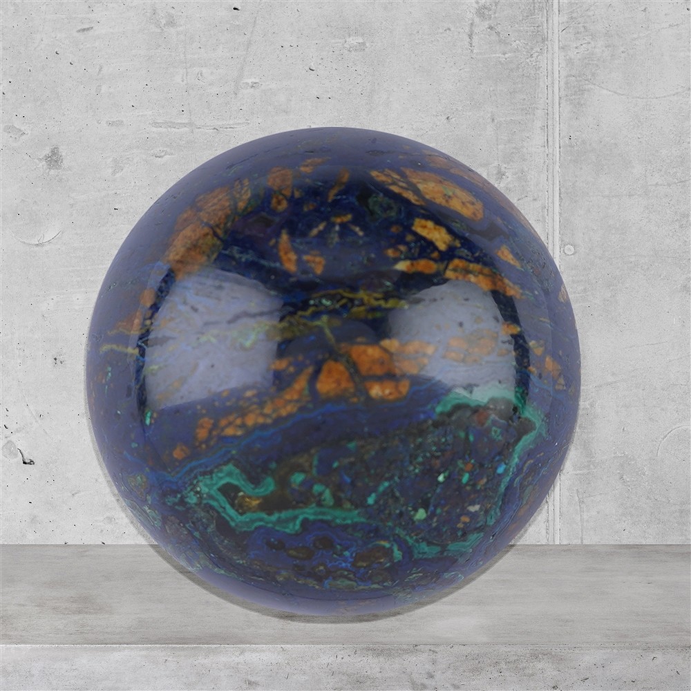 Sphere Azurite Malachite (stab.) Unique 009 | wholesaler gems & healing stones