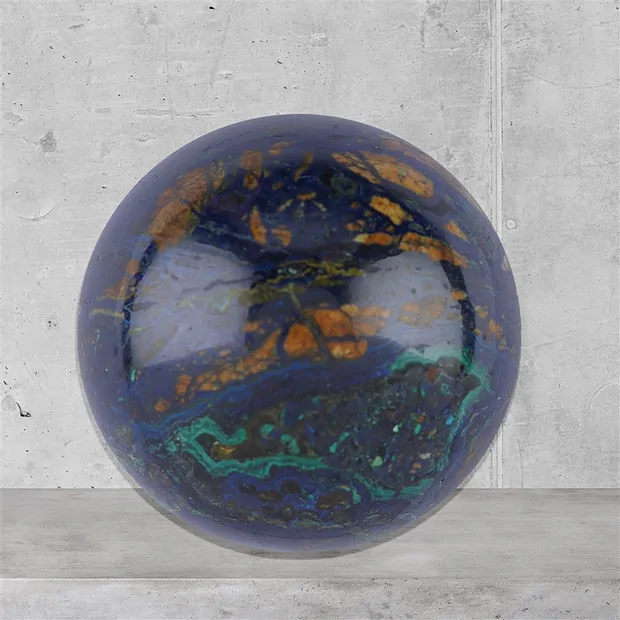 Sphere Azurite Malachite (stab.) Unique 009 | wholesaler gems & healing stones