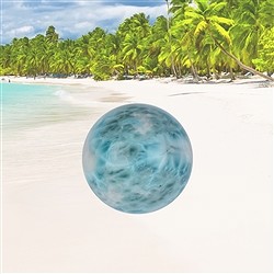 2801196025 Esfera de Larimar, 4,3 cm, única 025 | Marco Schreier