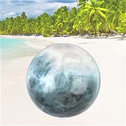 2801196052 Kugel Larimar, 7,4cm, Unikat 052 | Großhändler Edelsteine, Heilsteine & Schmuck