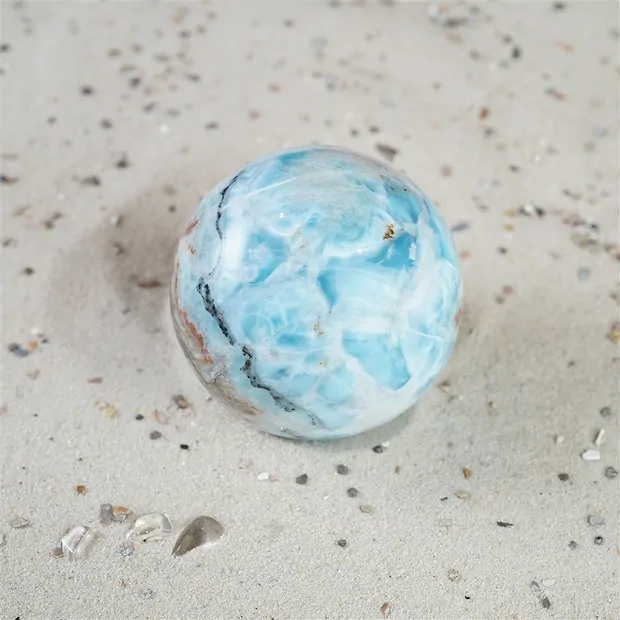 Sfera di Larimar, 5,5 cm, pezzo unico 063 | grossista gemme e pietre curative