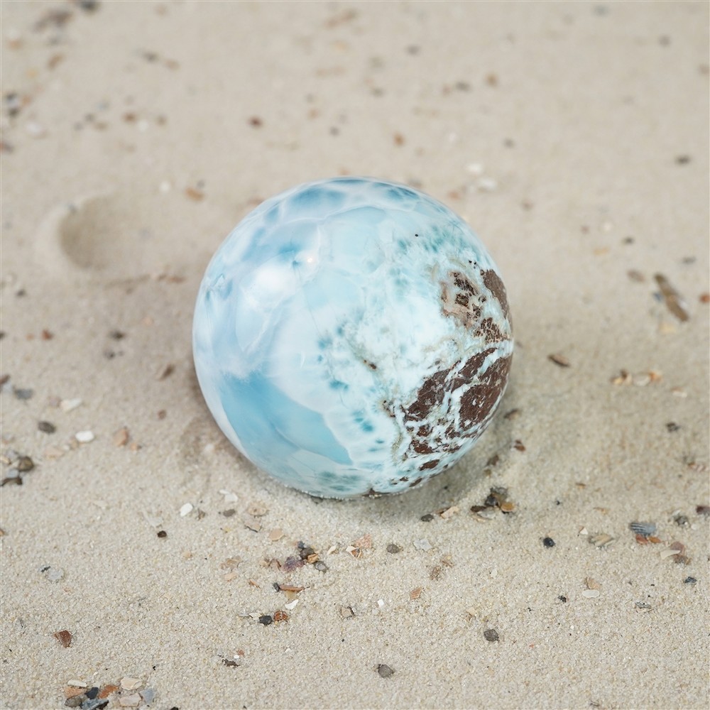 Esfera de Larimar, 4,7 cm, ejemplar único 065 | Marco Schreier