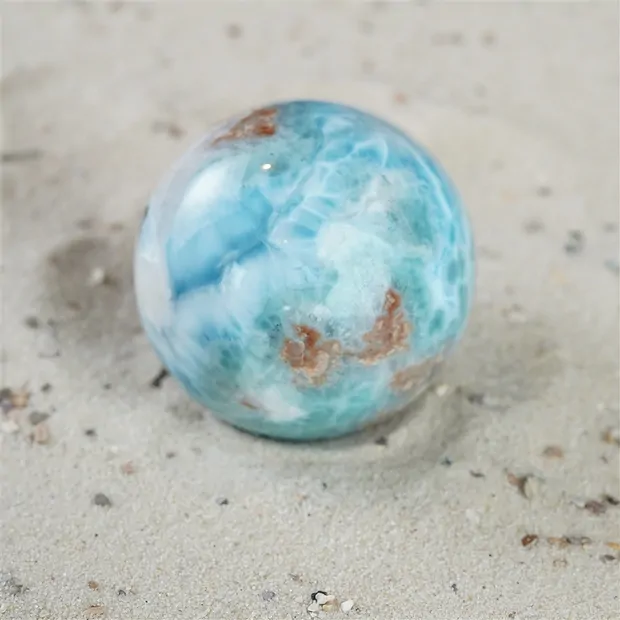 Kugel Larimar, 4,6cm, Unikat 076 | Großhändler Edelsteine, Heilsteine & Schmuck