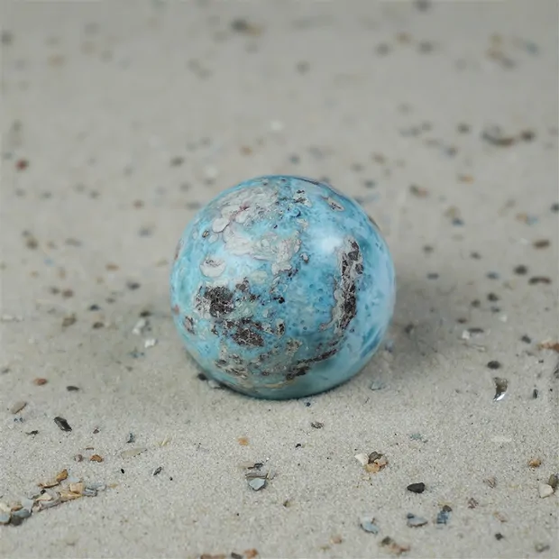 Esfera de Larimar, 3,9 cm, pieza única 084 | Marco Schreier