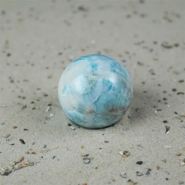 Kugel Larimar, 3,9cm, Unikat 101 | Großhändler Edelsteine, Heilsteine & Schmuck