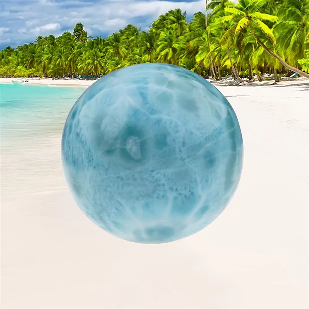 Esfera de Larimar, 5,0 cm, única 110 | Marco Schreier
