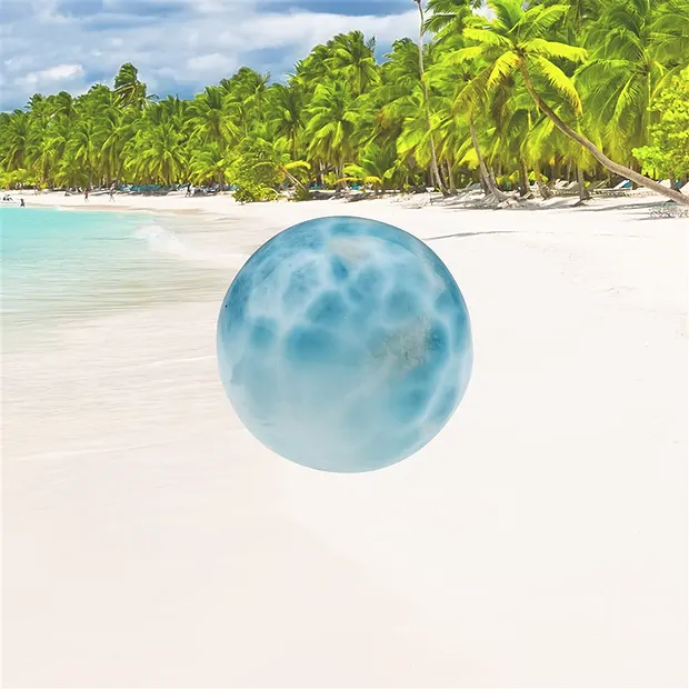 Larimar sphere, 3.0 cm, unique 113 | wholesaler gems, healing stones & jewelry
