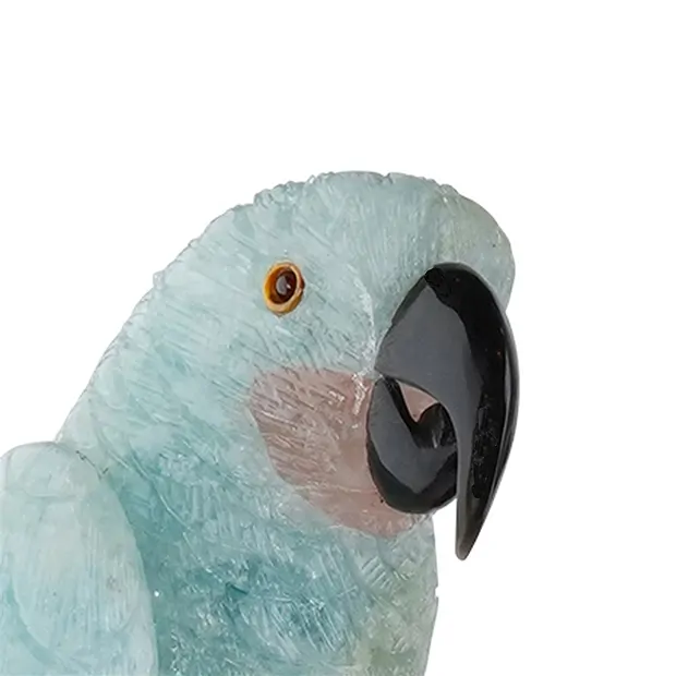 Grabado loros Aguamarina único 042, 54cm | Marco Schreier