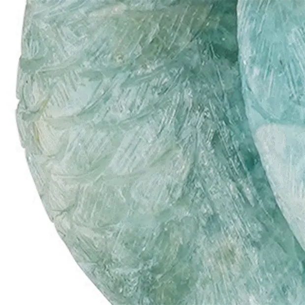 Gravur Papageien Aquamarin Unikat 042, 54cm | Edelsteine, Heilsteine & Schmuck