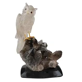 Engraving parrot Rock Crystal unique 046, 30cm | gems, healing stones & jewelry