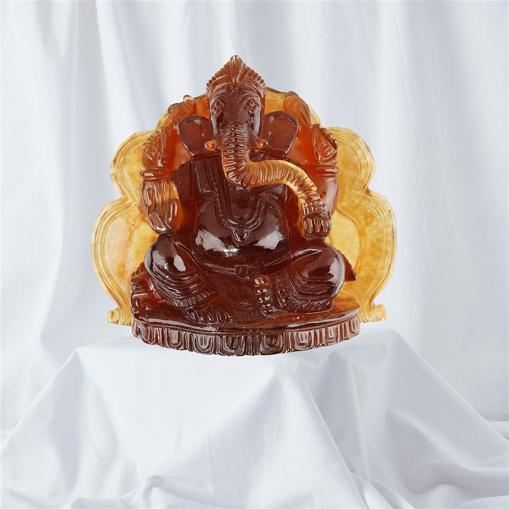 Ganesha Hessonite 5.7 cm unique 001 | wholesaler gems, healing stones & jewelry