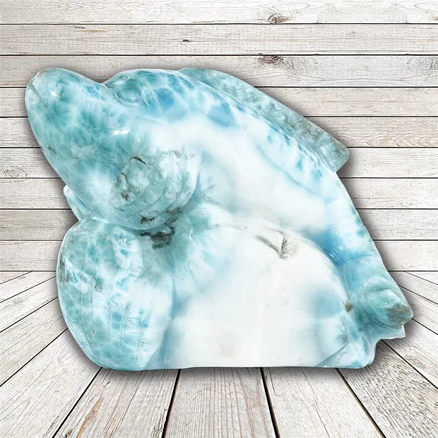 Gravur Larimar Fisch Unikat 058 | Großhändler Edelsteine, Heilsteine & Schmuck
