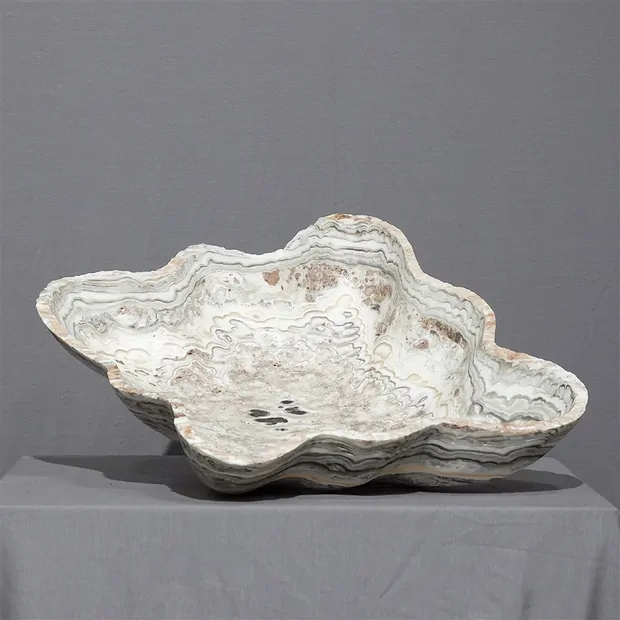 Schale Onyx-Marmor 45 x 44 x 15cm Unikat 013 | Edelsteine, Heilsteine & Schmuck